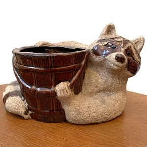 Vintage Raccoon Planter